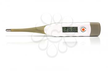 electronic thermometer isolated on white background