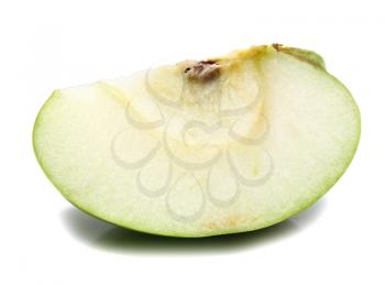 cut apple isolated on white background