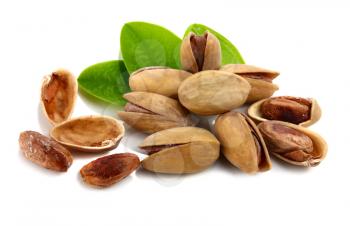 pistachios isolated on white background