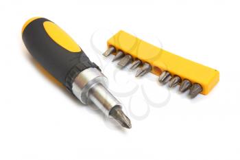 screwdriver for improvement isolated on white background
