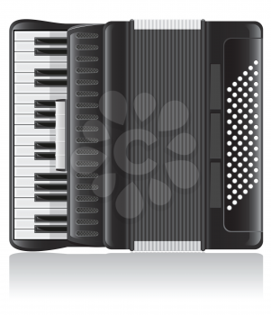  accordion vector illustration isolated on white background