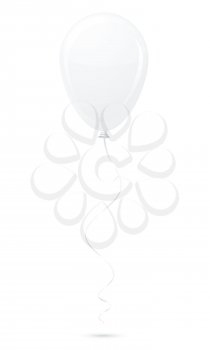 white balloon vector illustration isolated on background