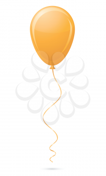 orange balloon vector illustration isolated on white background
