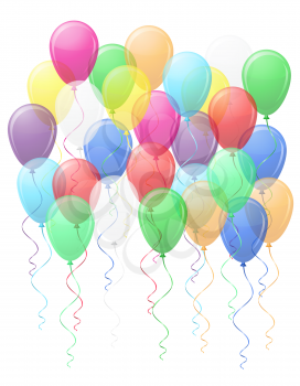 colored transparent balloon vector illustration EPS10 isolated on white background