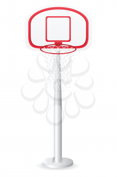 basketball backboard vector illustration isolated on white background