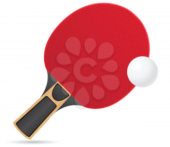racket and ball for table tennis ping pong vector illustration isolated on white background