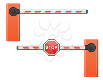 road barrier vector illustration isolated on white background