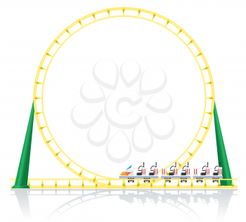 roller coaster vector illustration isolated on background