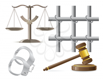 law icons vector illustration isolated on white background