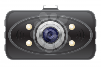 car recorder front view vector illustration isolated on white background