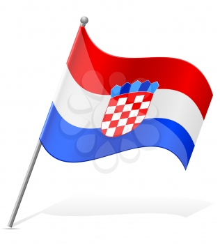 flag of Croatia vector illustration isolated on white background