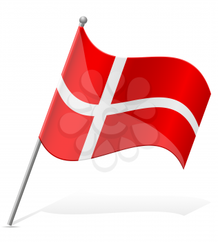 flag of Denmark vector illustration isolated on white background