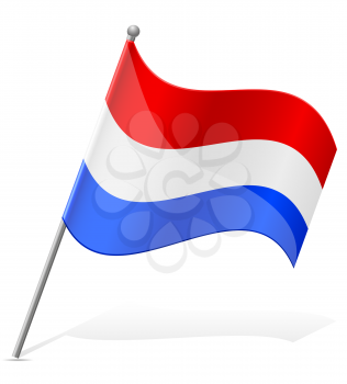 flag of Holland vector illustration isolated on white background