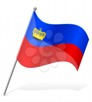 flag of Liechtenstein vector illustration isolated on white background