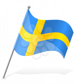 flag of Sweden vector illustration isolated on white background