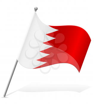 flag of Bahrain vector illustration isolated on white background