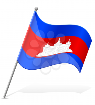 flag of Cambodia vector illustration isolated on white background