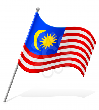 flag of Malaysia vector illustration isolated on white background
