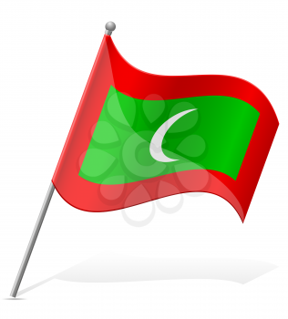 flag of Maldives vector illustration isolated on white background