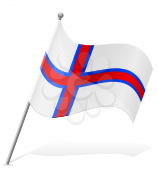 flag of Faroe Islands vector illustration isolated on white background