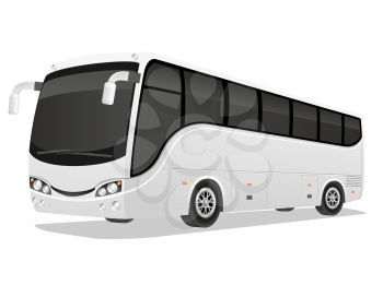 big tour bus vector illustration isolated on white background