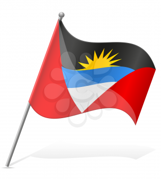 flag of Antigua and Barbuda vector illustration isolated on white background