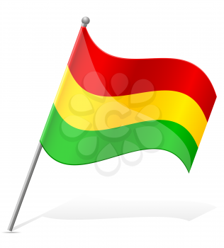 flag of Bolivia vector illustration isolated on white background