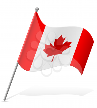 flag of Canada vector illustration isolated on white background