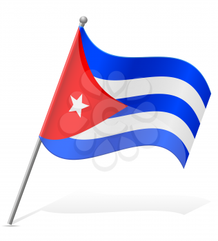 flag of Cuba vector illustration isolated on white background