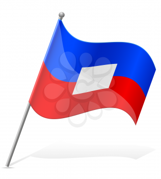 flag of Haiti vector illustration isolated on white background