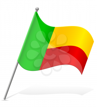 flag of Benin vector illustration isolated on white background