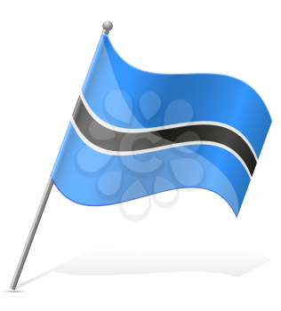 flag of Botswana vector illustration isolated on white background