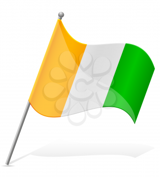 flag of Cote d'Ivoire vector illustration isolated on white background