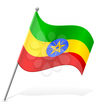 flag of Ethiopia vector illustration isolated on white background