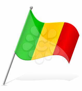 flag of Mali vector illustration isolated on white background