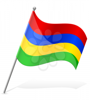 flag of Mauritius vector illustration isolated on white background