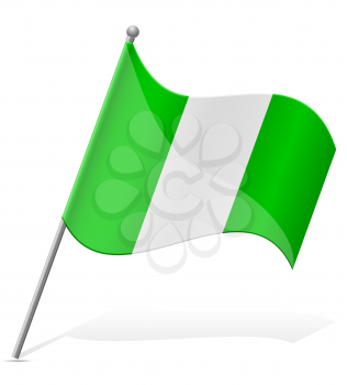 flag of Nigeria vector illustration isolated on white background