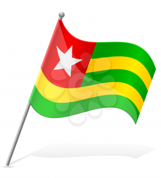 flag of Togo vector illustration isolated on white background