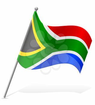 flag of South African Republic vector illustration isolated on white background