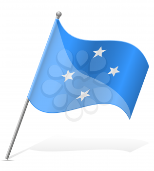 flag of Micronesia vector illustration isolated on white background