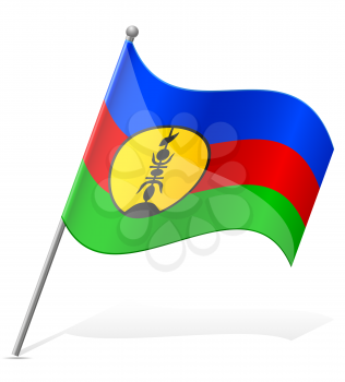 flag of New Caledonia vector illustration isolated on white background