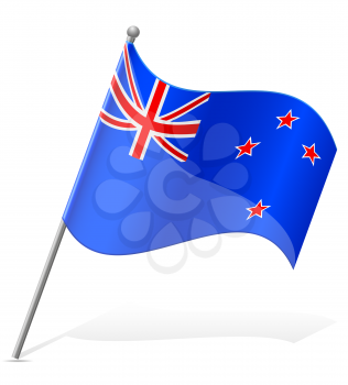 flag of New Zealand vector illustration isolated on white background