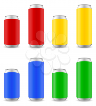 colors can of beer vector illustration isolated on white background