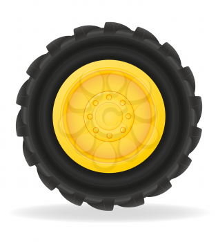 wheel for tractor vector illustration isolated on white background