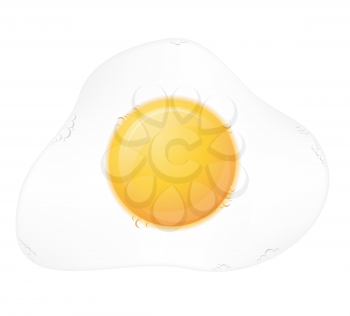 fried egg vector illustration isolated on white background