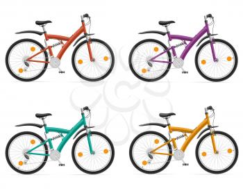 sports bikes with the rear shock absorber vector illustration isolated on white background