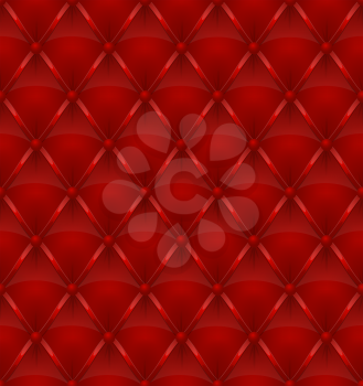 red leather upholstery seamless background vector illustration