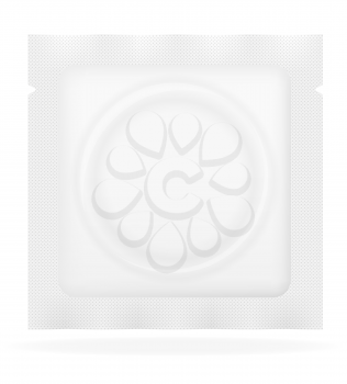 condom in white package vector illustration isolated on background