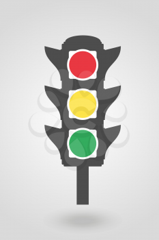 icon traffic lights for cars vector illustration isolated on white background