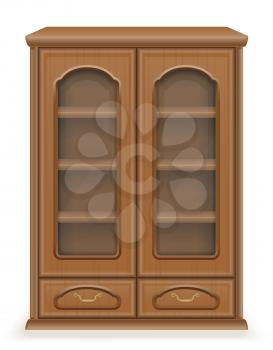 cupboard furniture made of wood vector illustration isolated on white background